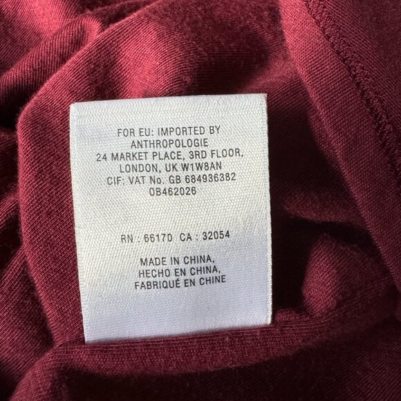 Maeve Dora Short Sleeve Cranberry Red and White Pleated Front Dress Size… - Picture 6 of 10